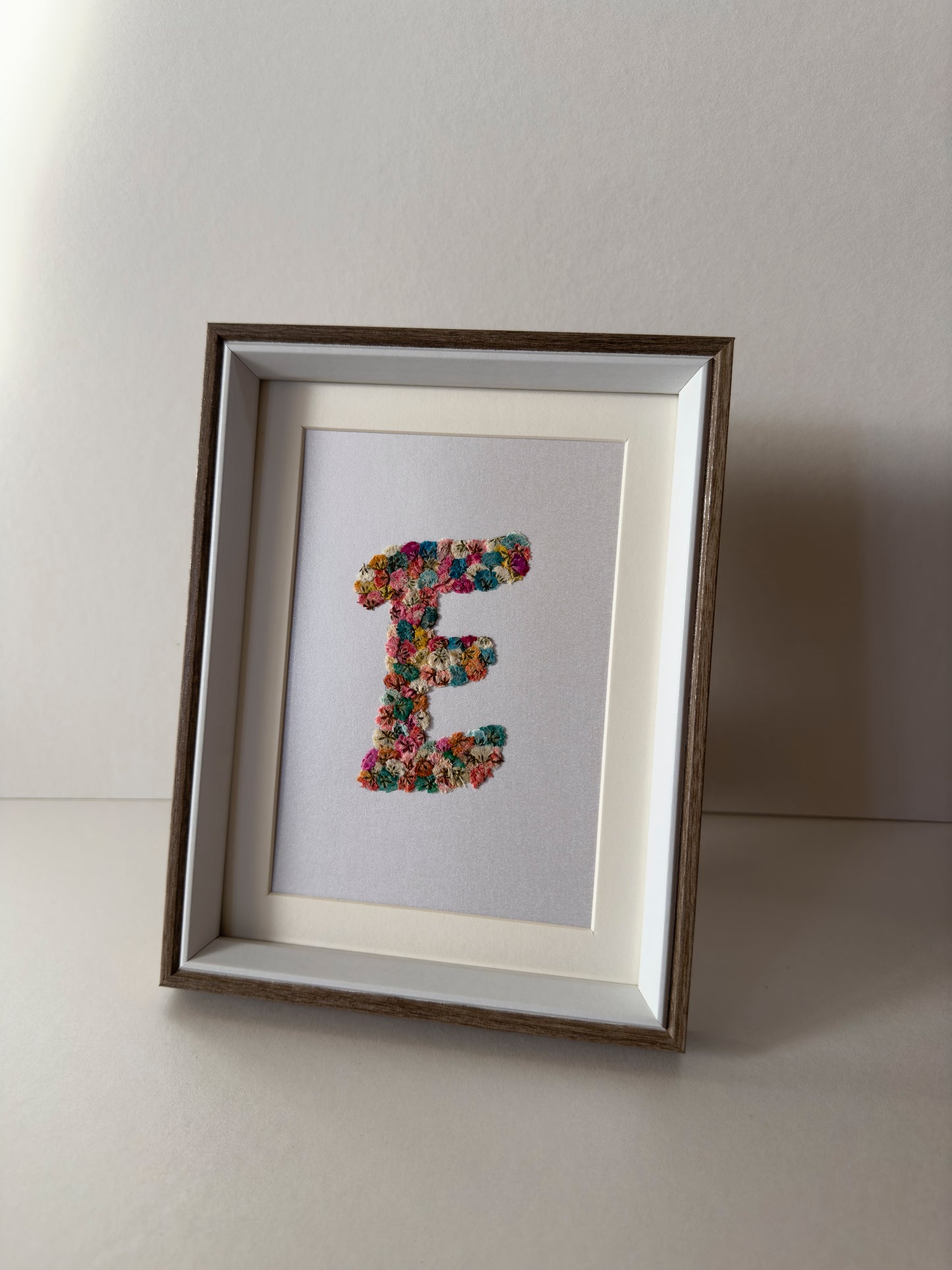 Original Pressed Gypsophila Letters - 'E'