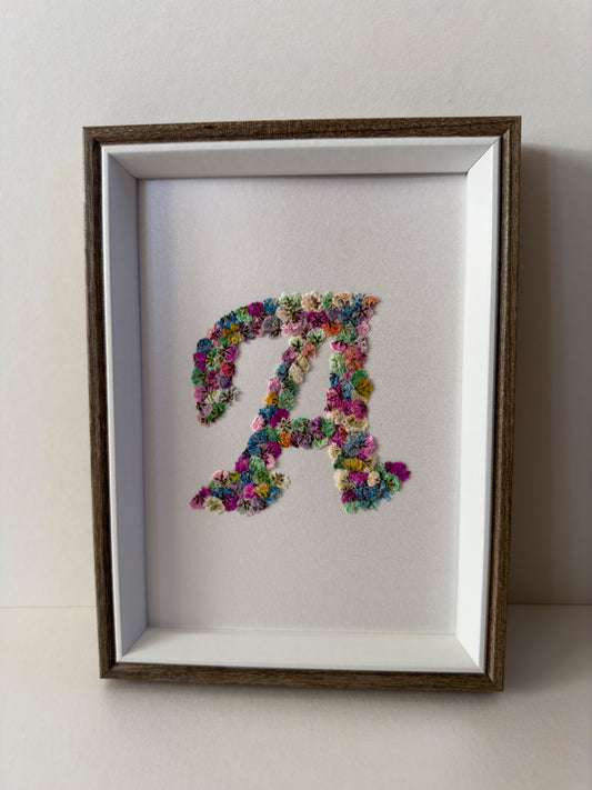 Original Pressed Gypsophila Letters - 'A'