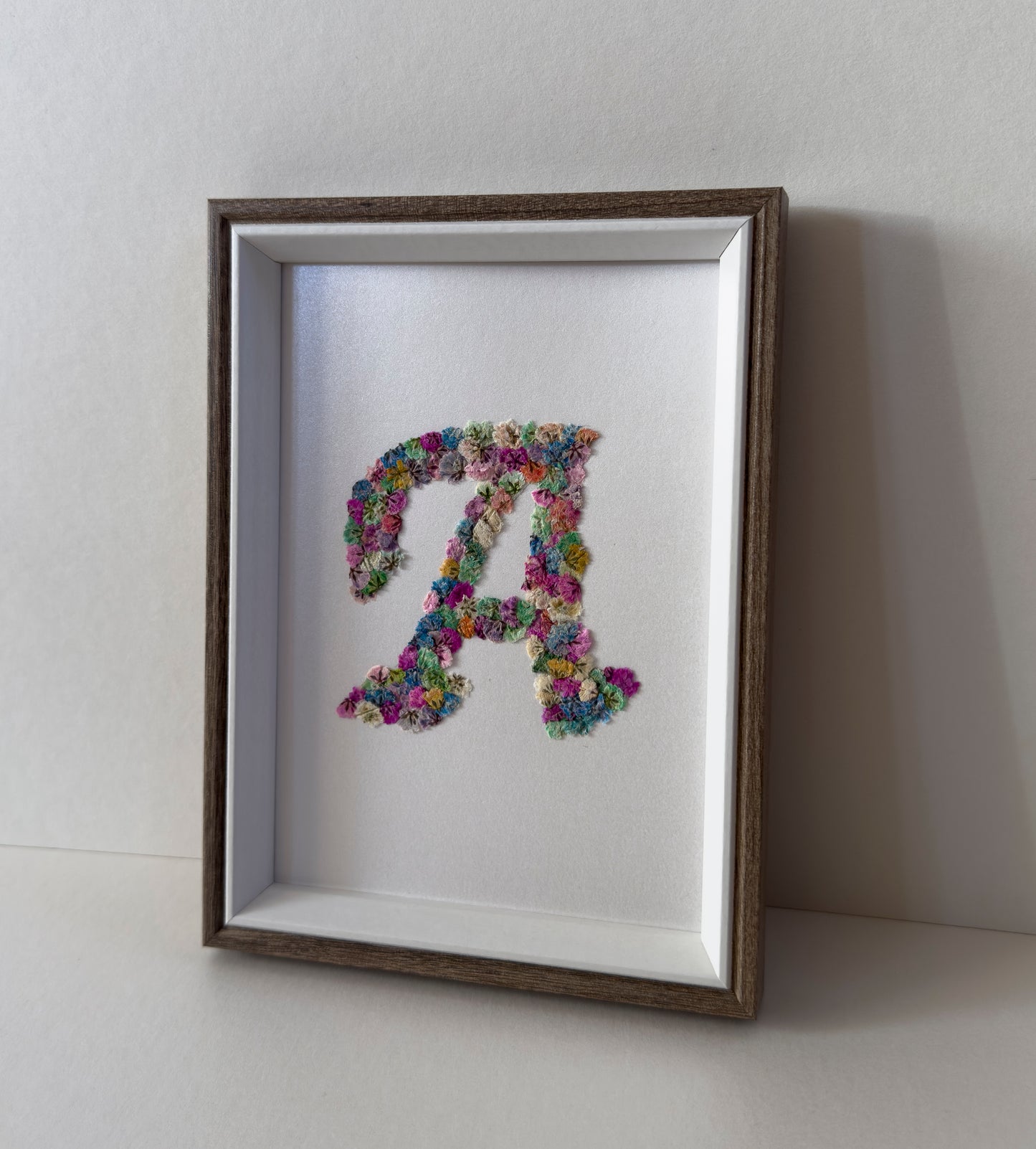 Original Pressed Gypsophila Letters - 'A'